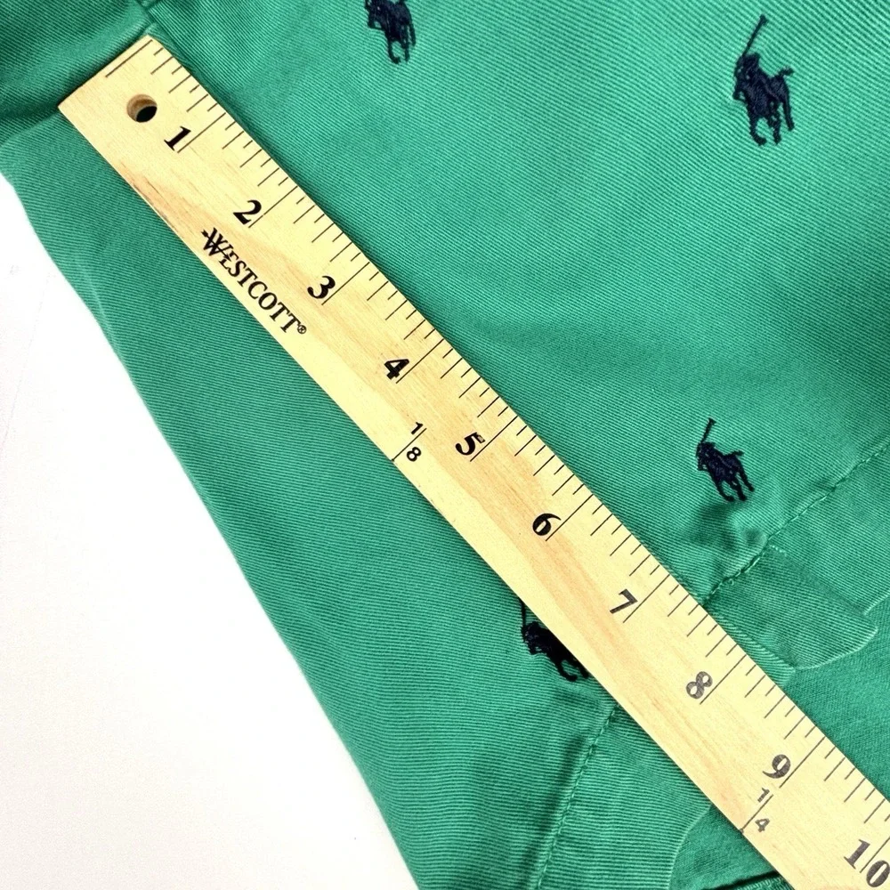 Polo Ralph Lauren Prospect Shorts Green Pony All Over Print Men's Size 30 Cotton